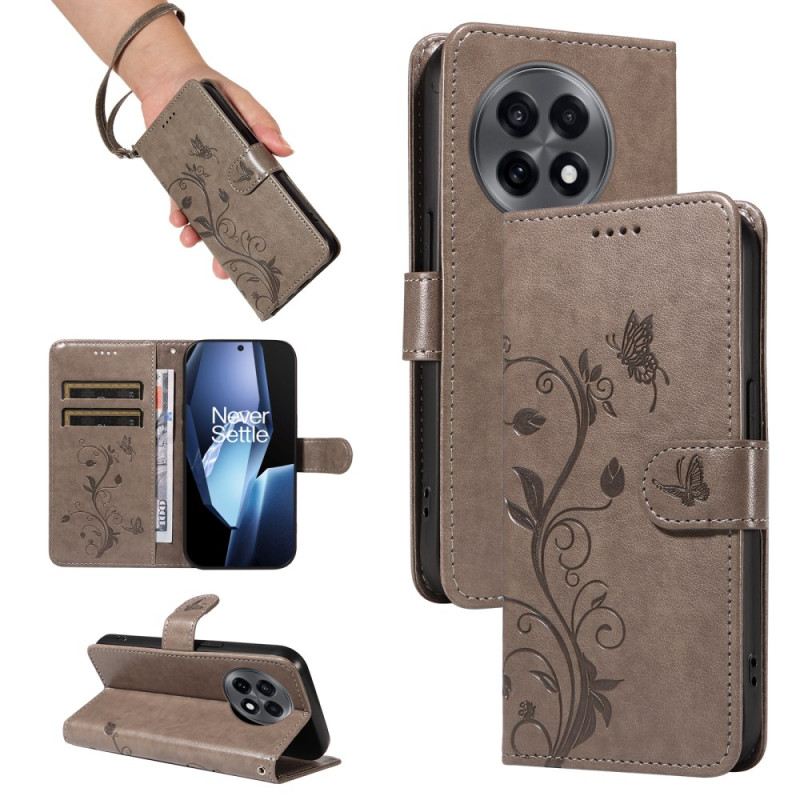 Fliptok Oneplus 13r Virágmintás Szíj