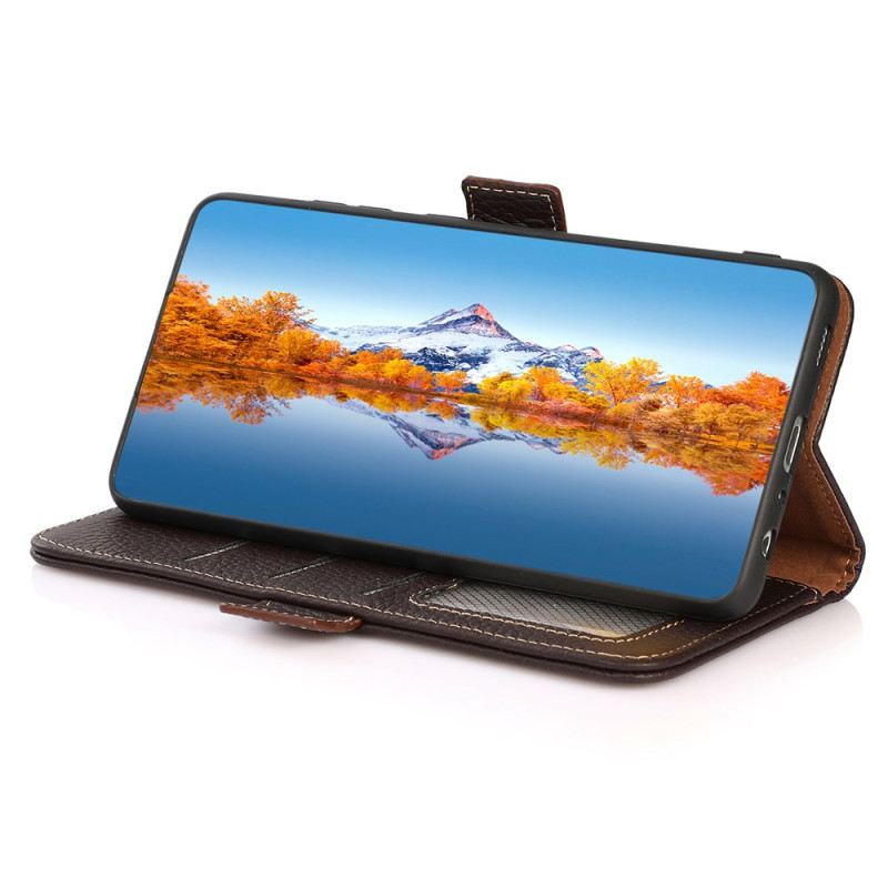 Kinyitható Bőrtok Oneplus 13r Khazneh Rfid Védelemmel Ellátott Bőr Pénztárca