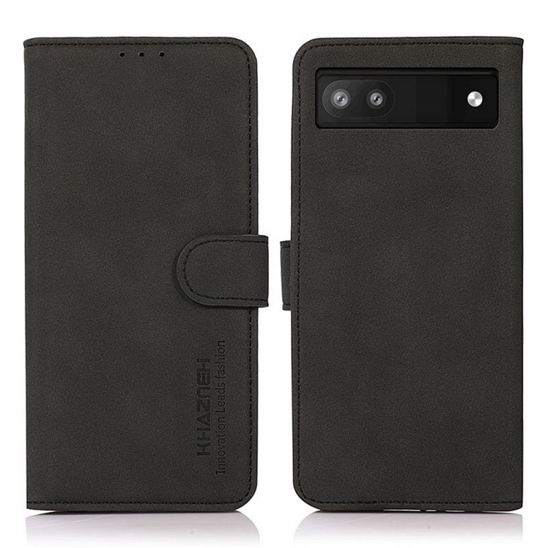 Fliptok / Bőrtok Google Pixel 6A Khazneh Divatos Bőrhatás