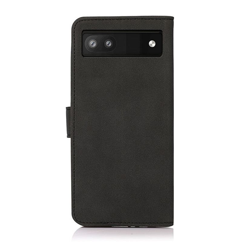 Fliptok / Bőrtok Google Pixel 6A Khazneh Divatos Bőrhatás