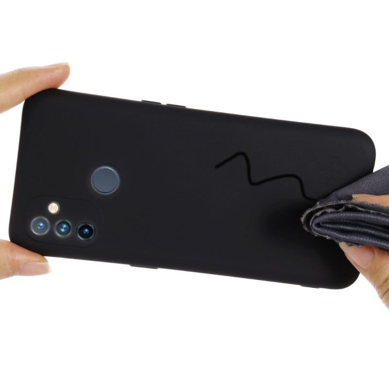 Tok OnePlus Nord N100 Folyékony Szilikon Nyakpánttal