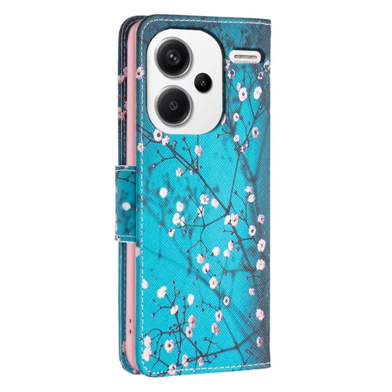 Bőrtok Xiaomi Redmi Note 13 Pro Plus 5g Szilvavirágok