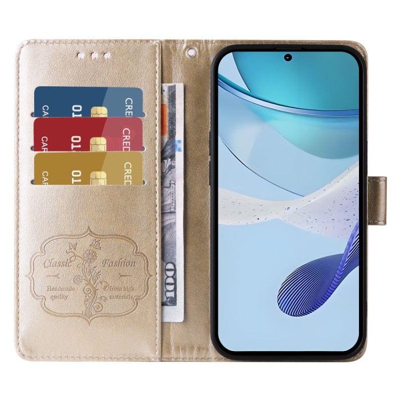 Bőrtok Realme C71 Pillangók És Virágok