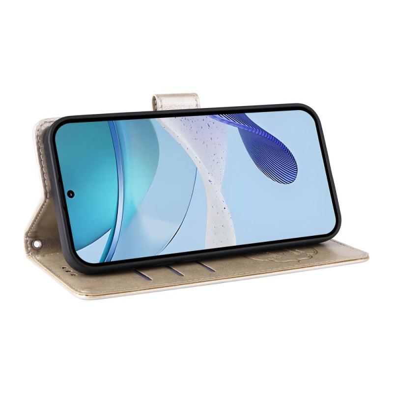 Bőrtok Realme C71 Pillangók És Virágok