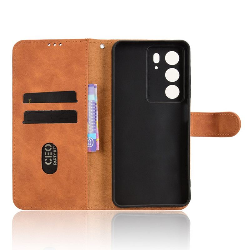 Bőrtok Realme C71 Velúr Hatású