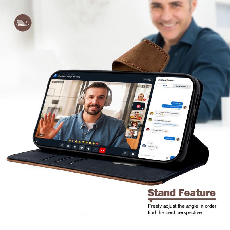 Bőrtok Realme C71 Vintage Rfid Pénztárca