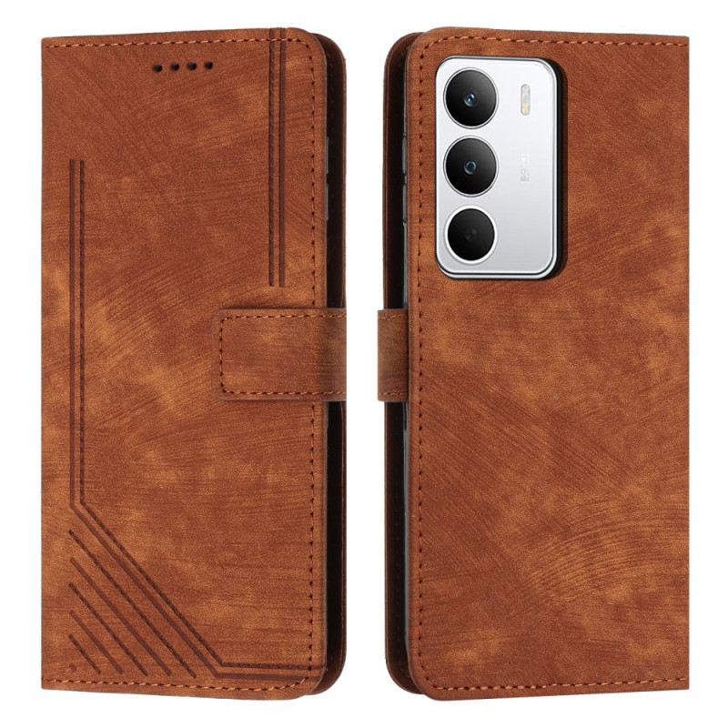 Bőrtok Realme C71 Vonalak