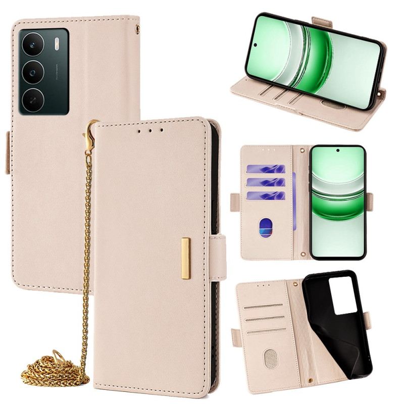 Fliptok Realme C71 Rfid-blokkoló És Arany Csattal