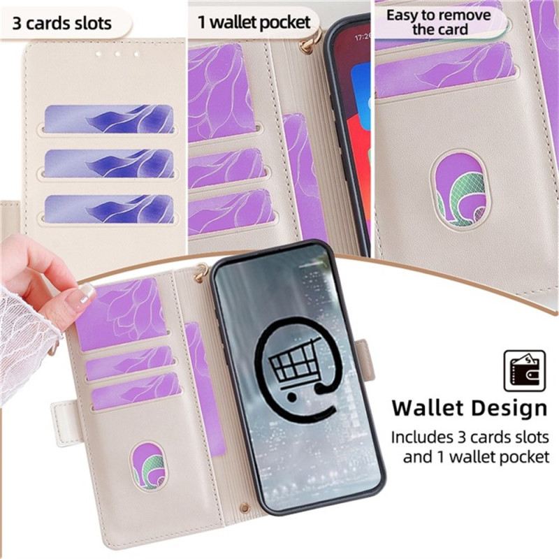 Fliptok Realme C71 Rfid-blokkoló És Arany Csattal