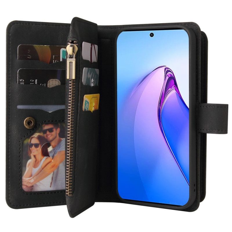 Fliptok / Bőrtok Oppo Reno 8 Pro Többfunkciós Kártyatartó