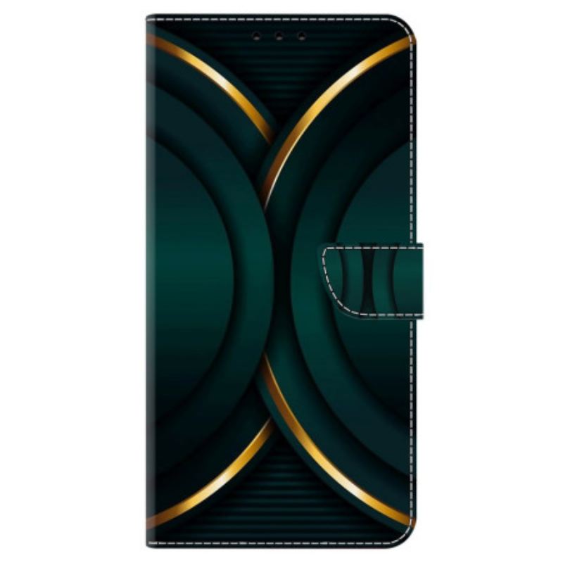 Bőrtok Oppo A98 5g Arany Körvonal