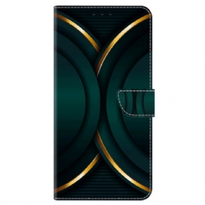 Bőrtok Oppo A98 5g Arany Körvonal