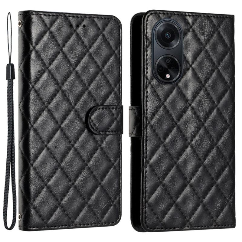 Bőrtok Oppo A98 5g Steppelt