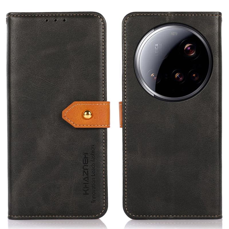 Bőrtok Xiaomi 15 Ultra Arany Csattal