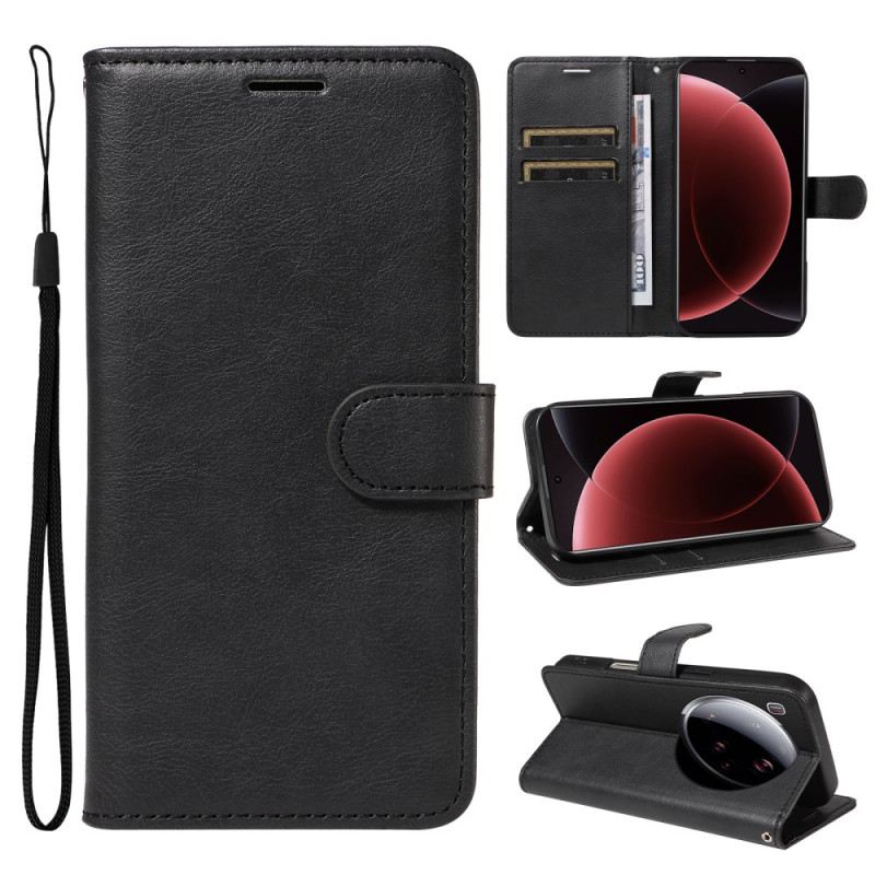 Bőrtok Xiaomi 15 Ultra Egyszínű Műbőr