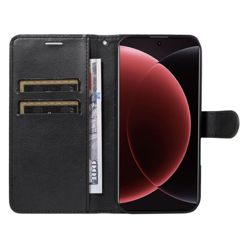 Bőrtok Xiaomi 15 Ultra Egyszínű Műbőr