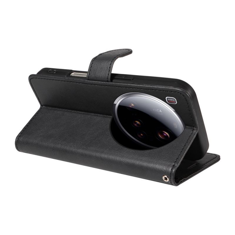 Bőrtok Xiaomi 15 Ultra Egyszínű Műbőr