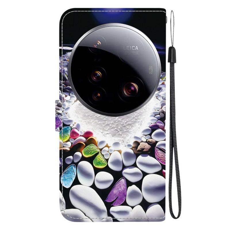 Bőrtok Xiaomi 15 Ultra Fehér Szív