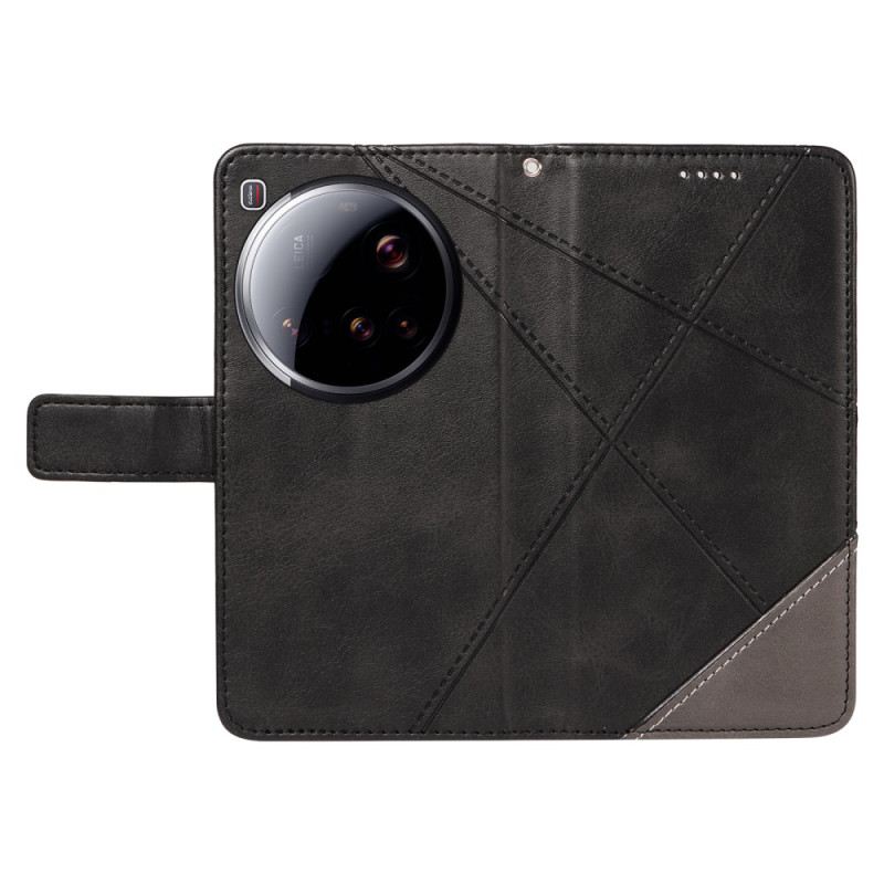 Bőrtok Xiaomi 15 Ultra Geometrikus Minta