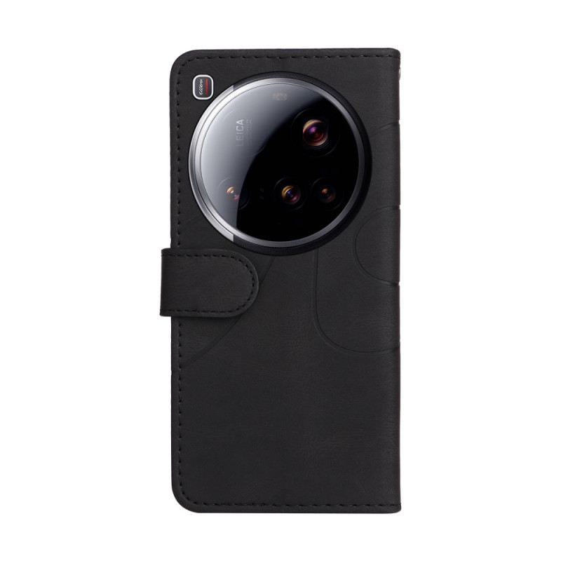 Bőrtok Xiaomi 15 Ultra Kétszínű Hullámos Vonalak