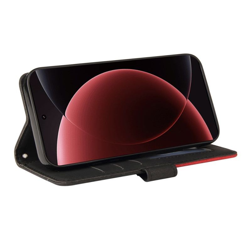 Bőrtok Xiaomi 15 Ultra Kétszínű Hullámos Vonalak