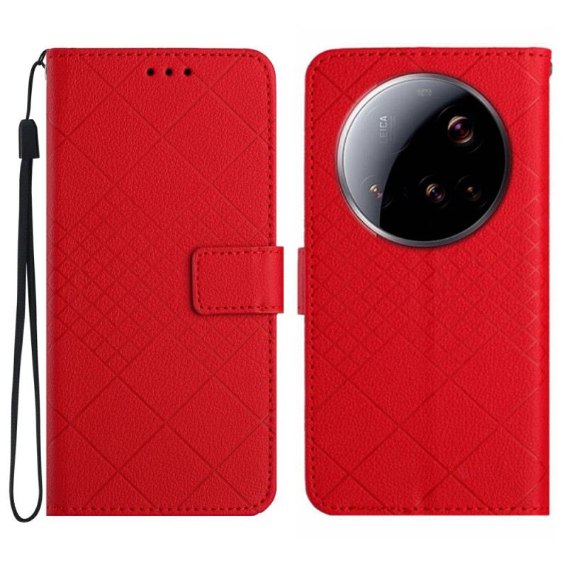 Bőrtok Xiaomi 15 Ultra Rombuszminta