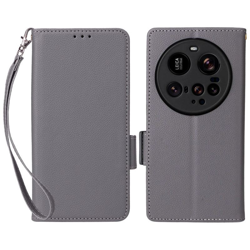 Bőrtok Xiaomi 15 Ultra Texturált Pántdizájn