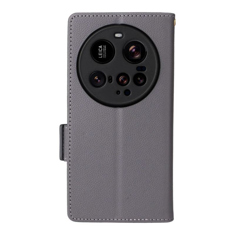 Bőrtok Xiaomi 15 Ultra Texturált Pántdizájn