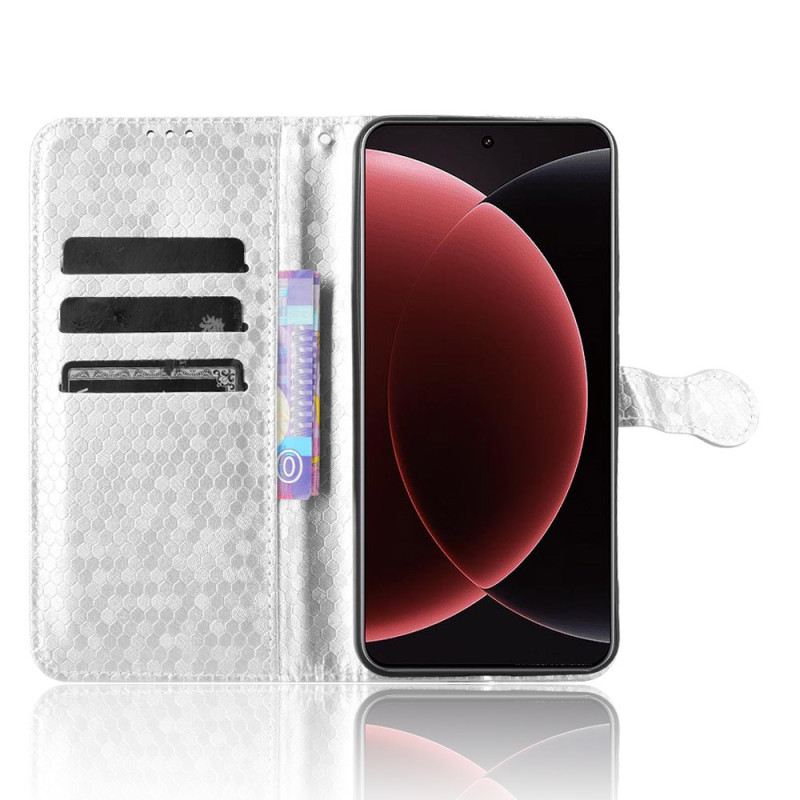 Kinyitható Bőrtok Xiaomi 15 Ultra Csillámos Pöttyök