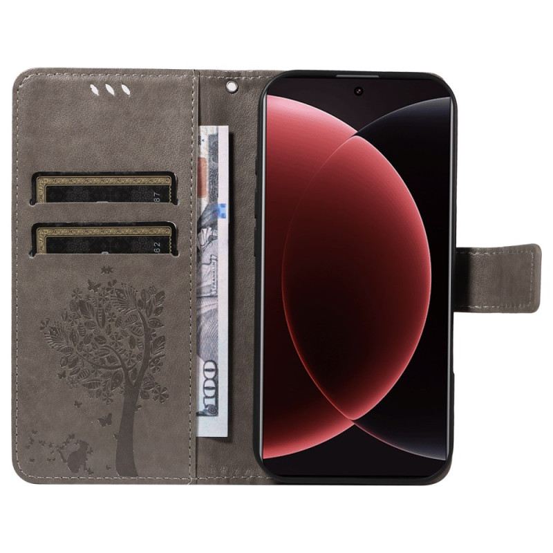 Kinyitható Bőrtok Xiaomi 15 Ultra Macskafa