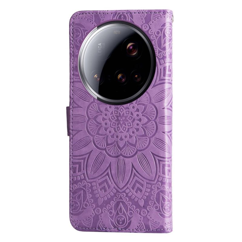 Kinyitható Bőrtok Xiaomi 15 Ultra Napraforgómintás