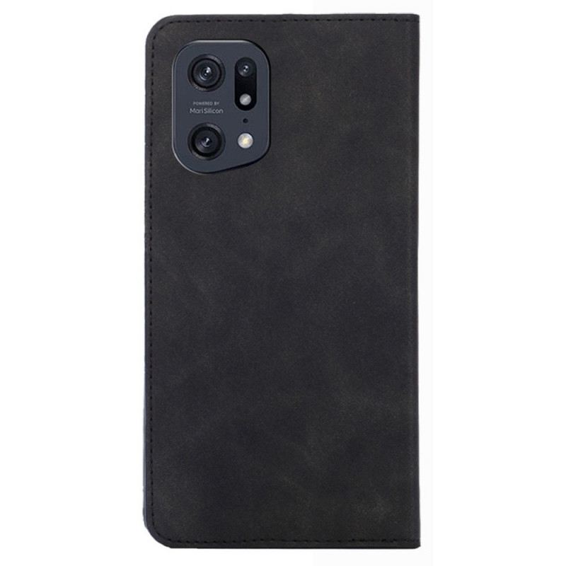 Fliptok Oppo Find X5 Pro Bőrtok Skin Touch