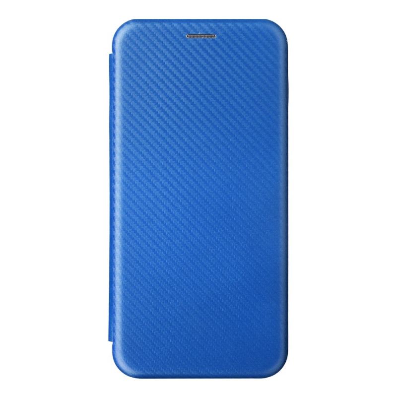 Fliptok Oppo Find X5 Pro Bőrtok Szénszálas Textúra