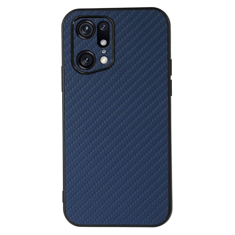 Tok Oppo Find X5 Pro Bőr Hatású Szénszálas Textúra