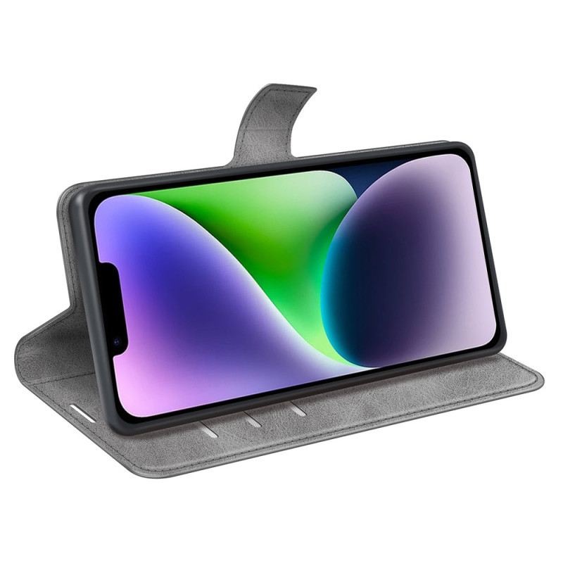 Fliptok / Bőrtok iPhone 15 Bőr Stílus