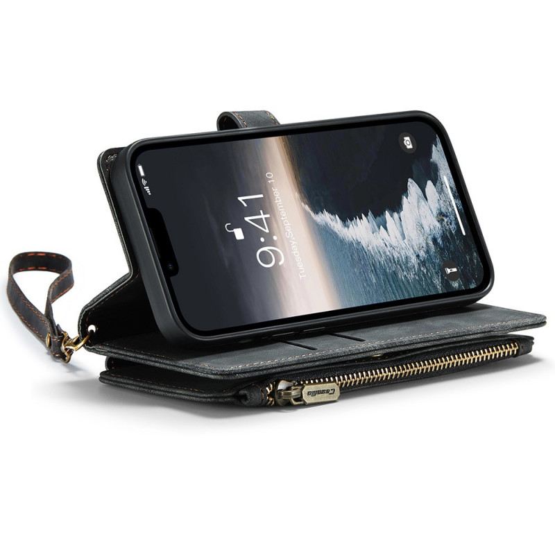 Fliptok / Bőrtok iPhone 15 Caseme Érme Pénztárca