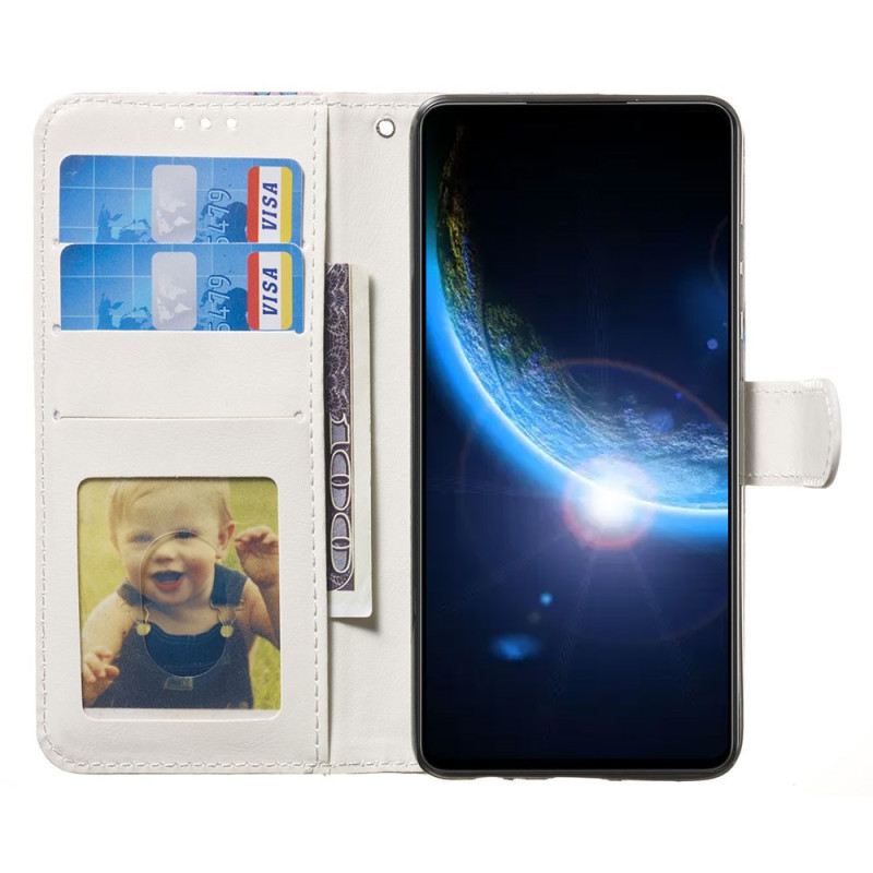 Fliptok / Bőrtok iPhone 15 Elektromos Farkas Nyakpánttal