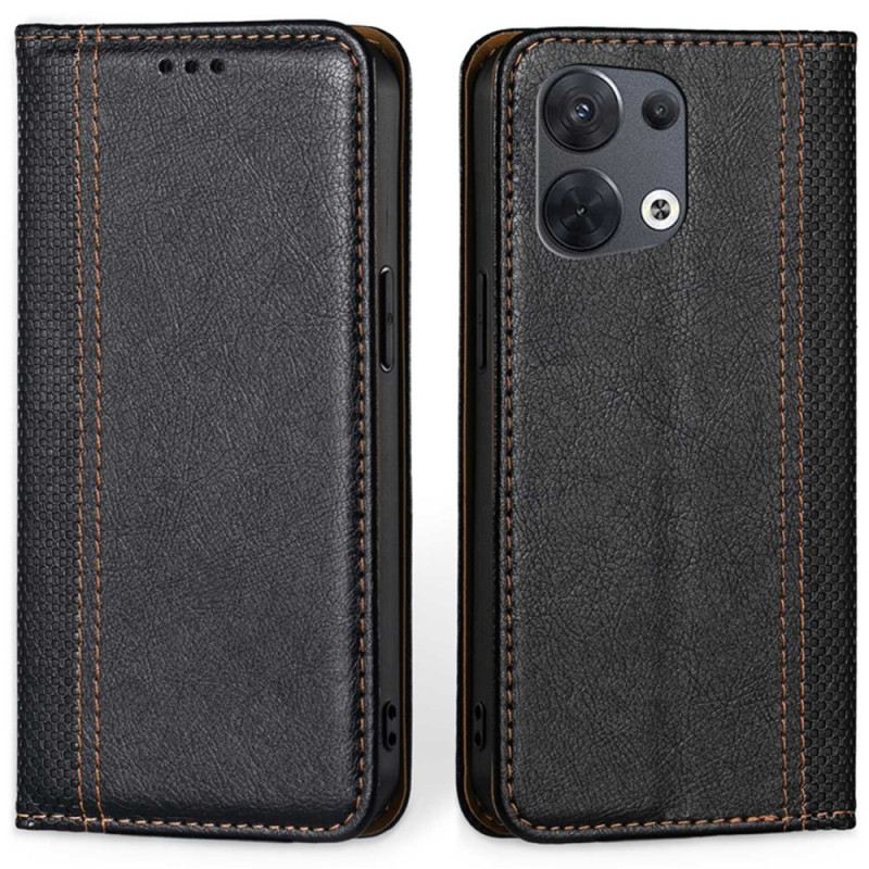 Fliptok Oppo Reno 8 Bőrtok Vintage Műbőr