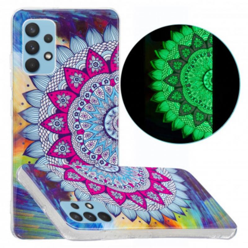 Tok Samsung Galaxy A32 Fluoreszkáló Színes Mandala