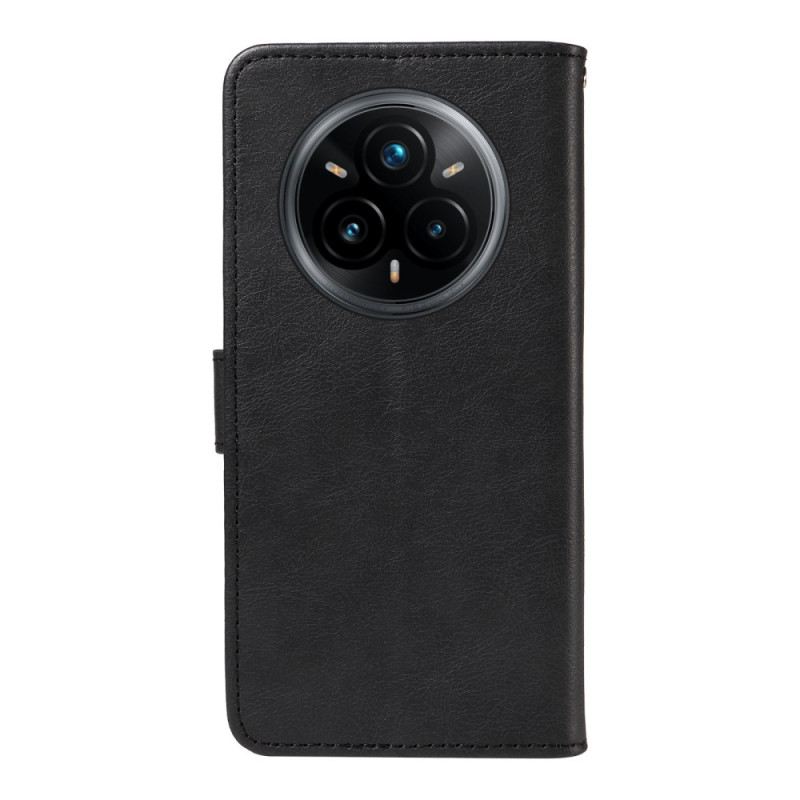 Bőrtok Realme 14 Pro Plus 5g Egyszínű Műbőr Szíj