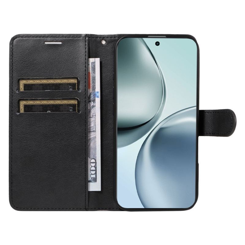 Bőrtok Realme 14 Pro Plus 5g Egyszínű Műbőr Szíj