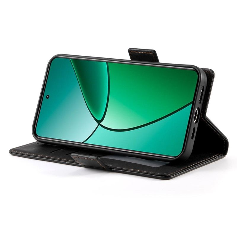 Bőrtok Realme 14 Pro Plus 5g Három Kártyatartó Rekesszel És Tartóval