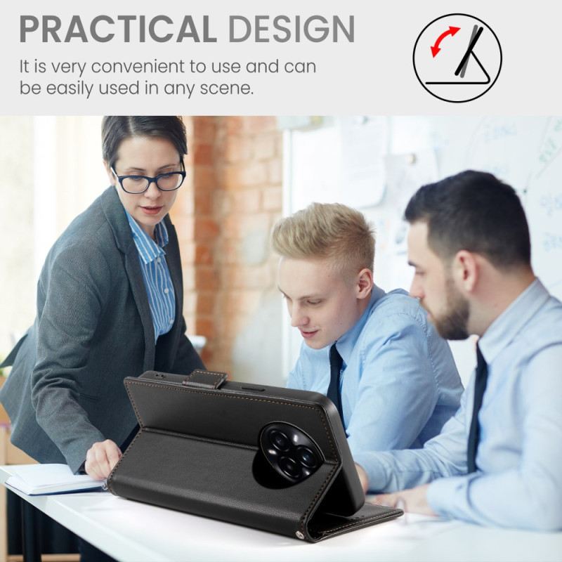 Bőrtok Realme 14 Pro Plus 5g Három Kártyatartó Rekesszel És Tartóval