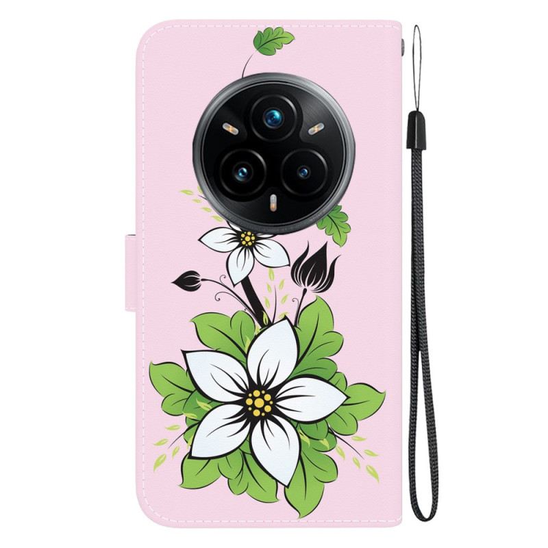 Bőrtok Realme 14 Pro Plus 5g Liliommintás