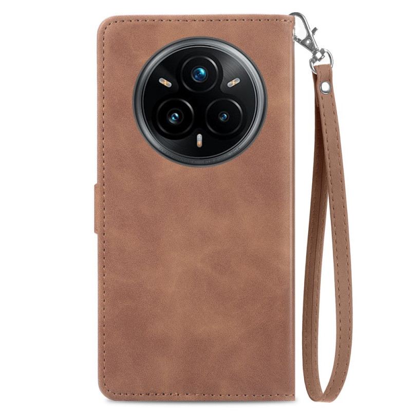 Bőrtok Realme 14 Pro Plus 5g Velúr Hatású Csipkeminta