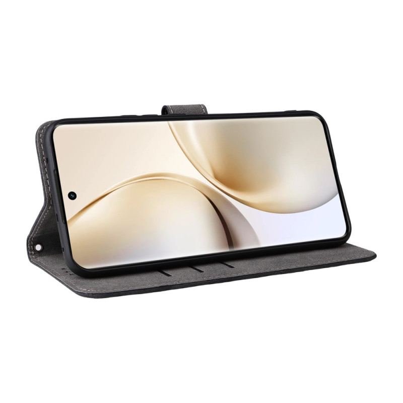 Bőrtok Realme 14 Pro Plus 5g Velúr Hatású Rfid Védelemmel