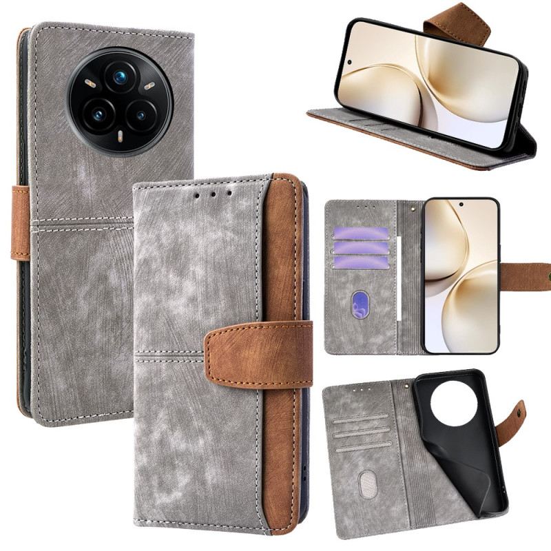 Bőrtok Realme 14 Pro Plus 5g Vintage Dizájn Rfid-blokkolással