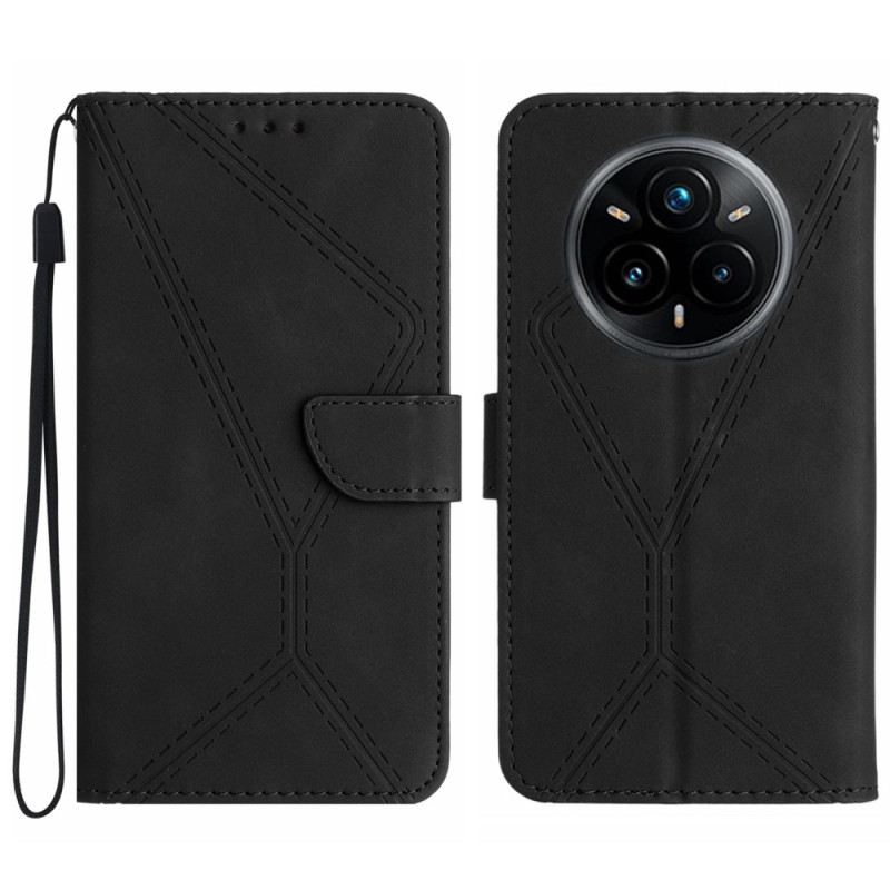 Bőrtok Realme 14 Pro Plus 5g Vonalak És Csíkok