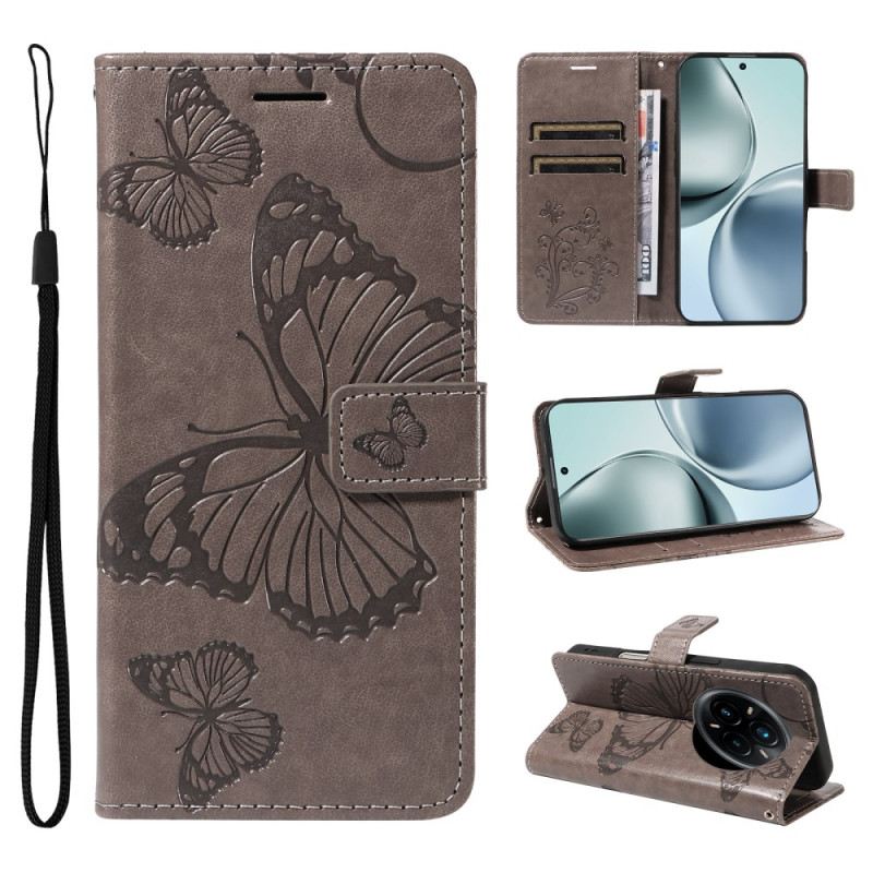 Kinyitható Bőrtok Realme 14 Pro Plus 5g Óriás Pillangók