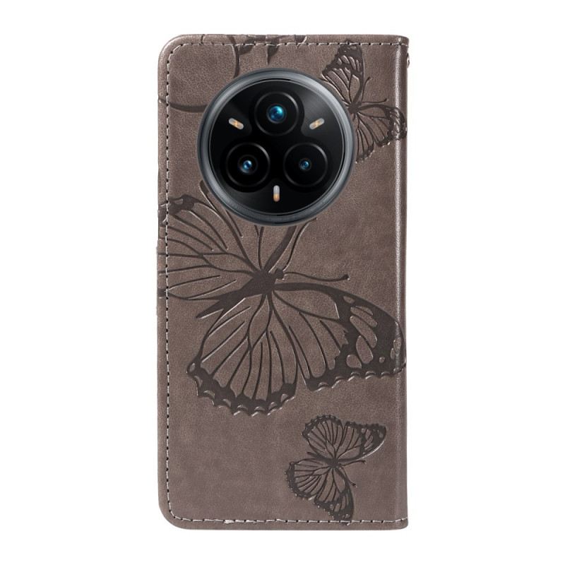 Kinyitható Bőrtok Realme 14 Pro Plus 5g Óriás Pillangók